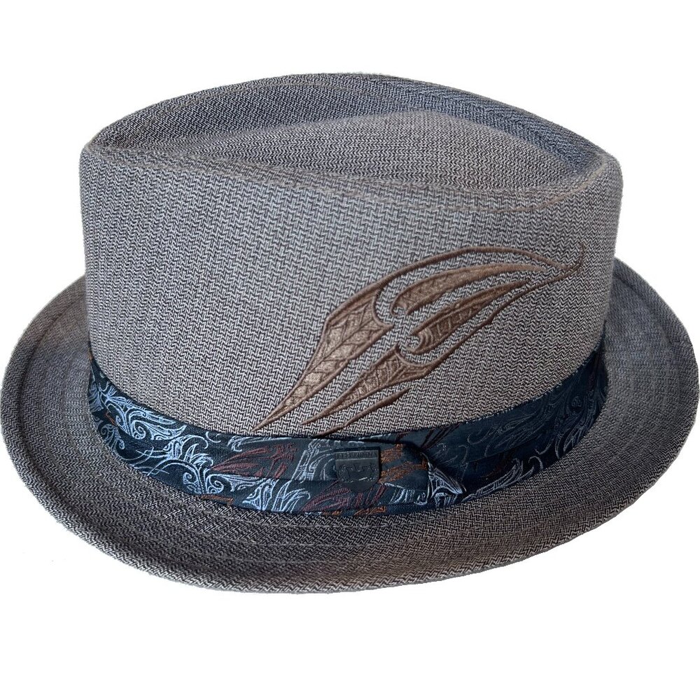 Vintage Goorin Bros Maori Koru Diamond Crown Fedora New Old Stock